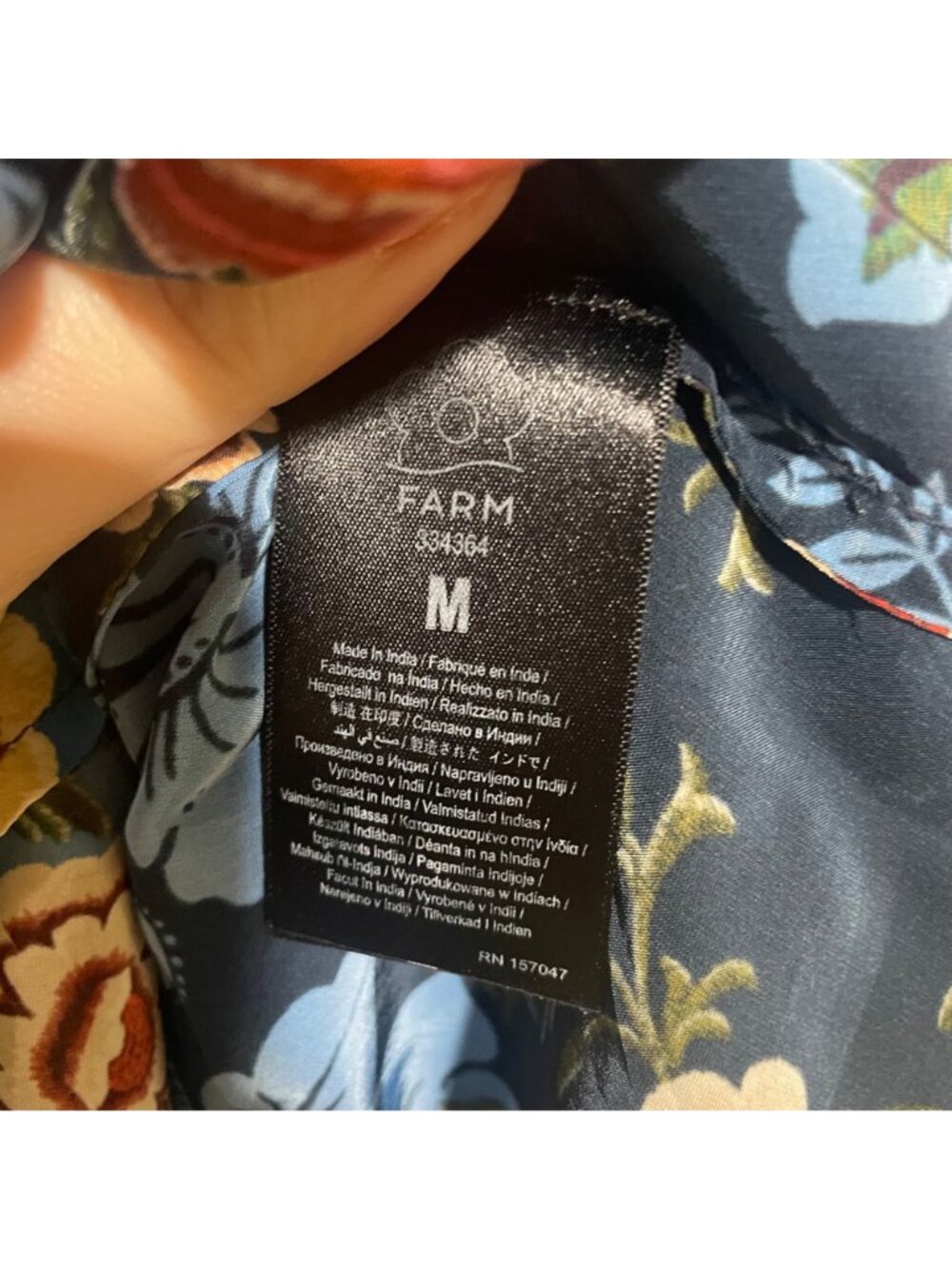 Farm rio arabesque floral tie front dress - Picture 9 of 12